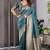 Rama soft lichi silk saree with blouse