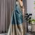 Rama soft lichi silk saree with blouse