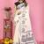 White soft linen cotton printed saree