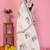 White soft linen cotton printed saree