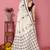 White soft linen cotton printed saree