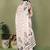 White soft linen cotton printed saree