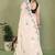 White soft linen cotton printed saree