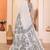 White soft linen cotton printed saree