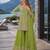 Green chinon sequence embroidered semi stitched salwar suit