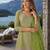 Green chinon sequence embroidered semi stitched salwar suit