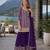 Violet chinon sequence embroidered semi stitched salwar suit