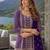 Violet chinon sequence embroidered semi stitched salwar suit