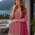 Pink chinon sequence embroidered semi stitched salwar suit