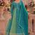 Sky blue heavy embroidered faux georgette semi stitched anarkali suit