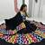 NAVRATRI WEAR BLACK COLOR COTTON SOLID PRINT LACE WORK LEHENGA CHOLI SET FULL STITCHED.