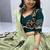 NAVRATRI WEAR MEHENDI COLOR COTTON LUMPI RIBBON LACE WORK PASTING BUTTA LEHENGA CHOLI SET FULL-STITCHED.