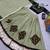 NAVRATRI WEAR MEHENDI COLOR COTTON LUMPI RIBBON LACE WORK PASTING BUTTA LEHENGA CHOLI SET FULL-STITCHED.