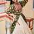 NAVRATRI WEAR WHITE GREEN COLOR SOLID PRINT COTTON RIBBON LACE WORK LEHENGA SHRUG FULL STITCHED.