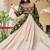 NAVRATRI WEAR WHITE GREEN COLOR SOLID PRINT COTTON RIBBON LACE WORK LEHENGA SHRUG FULL STITCHED.