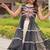 NAVRATRI WEAR BLACK COLOR PURE COTTON SOLID -PRINTED LEHENGA SHRUG FULL STITCHED.