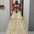 NAVRATRI WEAR WHITE COLOR COTTON RIBBON LACE WORK LEHENGA CHOLI KOTI SET FULL STITCHED.