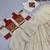 NAVRATRI WEAR WHITE COLOR COTTON RIBBON LACE WORK LEHENGA CHOLI KOTI SET FULL STITCHED.