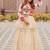 NAVRATRI WEAR WHITE COLOR COTTON RIBBON LACE WORK LEHENGA CHOLI KOTI SET FULL STITCHED.