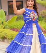 NAVRATRI WEAR BLACK COLOR PURE COTTON SOLID -PRINTED LEHENGA SHRUG FULL STITCHED.