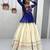 NAVRATRI WEAR BLUE COLOR KHADI COTTON FLARED LEHENGA CHOLI FULL STITCHED.