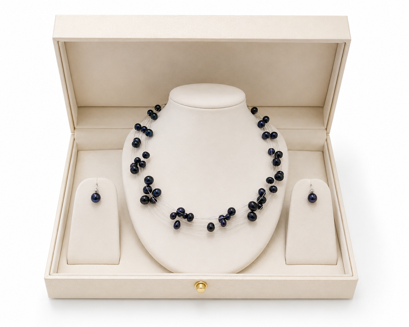 natural pearls chain with pendant