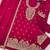 Rani pink heavy blooming chinon silk suit set with zarkhan work
