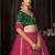 Embroidered Sequinned Semi-Stitched Lehenga & Unstitched Blouse With Dupatta
