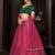 Embroidered Sequinned Semi-Stitched Lehenga & Unstitched Blouse With Dupatta