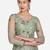 Sea Green & Red Embroidered Beads and Stones Semi-Stitched Lehenga & Unstitched Blouse With