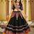 Embroidered Thread Work Semi-Stitched Lehenga & Unstitched Blouse With Dupatta