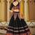 Embroidered Thread Work Semi-Stitched Lehenga & Unstitched Blouse With Dupatta