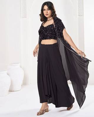 Embroidered Semi-Stitched Lehenga & Unstitched Blouse With Dupatta 4