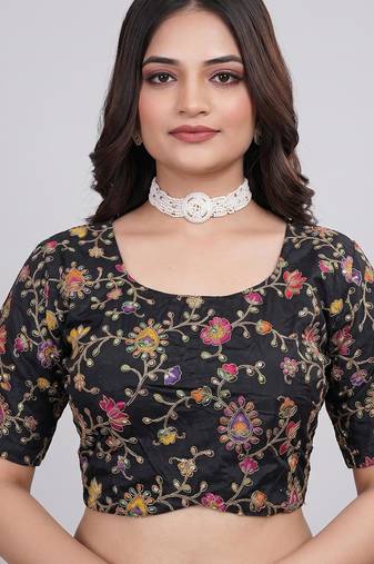 Designer embroidered viscose blouse for saree