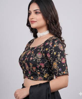 Designer embroidered viscose blouse for saree 2