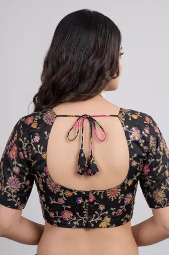 Designer embroidered viscose blouse for saree