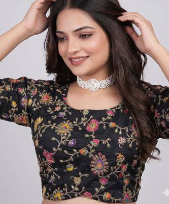 Designer embroidered viscose blouse for saree 4