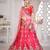 Pink & Gold-Toned Embroidered Semi-Stitched Lehenga & Unstitched Blouse&Dupatta