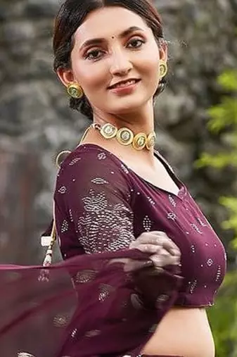 Embroidered Thread Work Semi-Stitched Lehenga & Unstitched Blouse With Dupatta