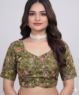 Wedding wear embroidered viscose blouse 1