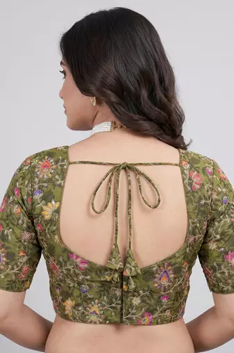 Wedding wear embroidered viscose blouse