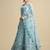 Embroidered Mirror Work Semi-Stitched Lehenga & Unstitched Blouse With Dupatta