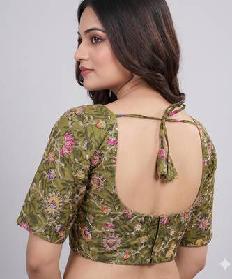 Wedding wear embroidered viscose blouse 5