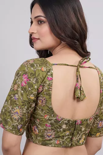 Wedding wear embroidered viscose blouse