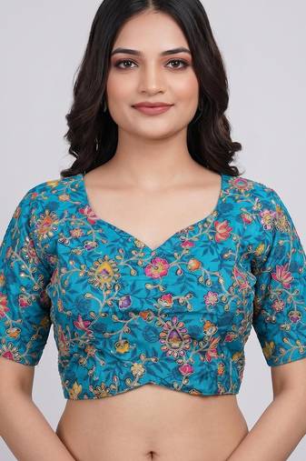 Ethnic embroidered blouse for women
