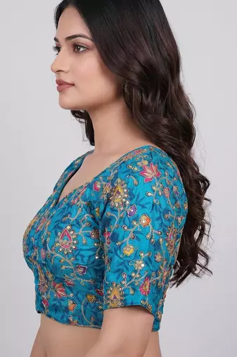 Ethnic embroidered blouse for women