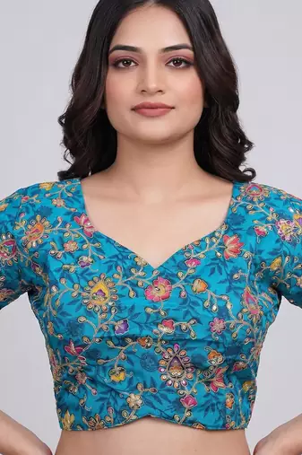 Ethnic embroidered blouse for women