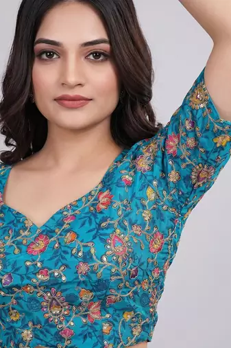 Ethnic embroidered blouse for women