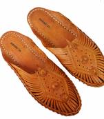 Stylish Orange Kolhapuri Women Mojari
