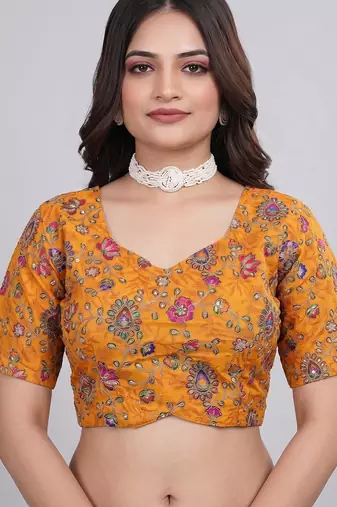 Festive wear sweetheart neck blouse